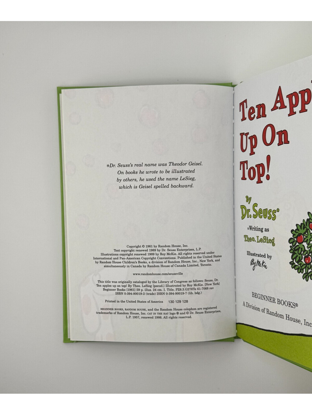 ππ Ten Apples Up On Top! by Dr. Seuss β Hardcover Beginner Book ππ―πΆ - Picture 3 of 4